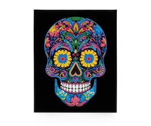 DIAMOND DOTZ 2594359 Original 5D Diamond Painting Set, Neon Skull with Neon Farben und Samt, DIY Diamant Malerei Bilder für Erwachsene und Kinder ab 12 Jahren Intermediate