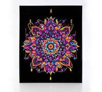 DIAMOND DOTZ 2594361 Original 5D Diamond Painting Set, Neon Mandala con colores neón y terciopelo, cuadro de pintura de diamantes DIY para adultos y niños a partir de 12 años, intermedio