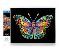 DIAMOND DOTZ 2594366 Original 5D Diamond Painting Set, Neon Butterfly with Neon Farben und Samt, DIY Diamant Malerei Bilder für Erwachsene und Kinder ab 12 Jahren Intermediate