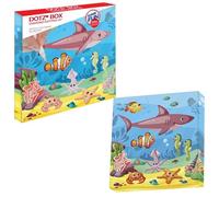 DIAMOND DOTZ Box Diamond Painting con Marco. Cuadro de Diamantes 5D de Fondo Marino Peces. Kit Completo de Pintura con Diamantes de 28 x 28 Cm