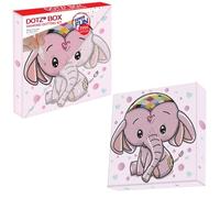 DIAMOND DOTZ Box Diamond Painting con Marco. Cuadro de Diamantes 5D de Princesa Elefante Bebé. Kit Completo de Pintura con Diamantes de 22 x 22 Cm