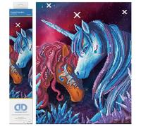 DIAMOND DOTZ Crystal Garden - Kits de pintura de diamantes de unicornio para adultos, kit de arte de diamantes, un kit de manualidades creativo relajante con gemas de puntos, 16 x 20 pulgadas