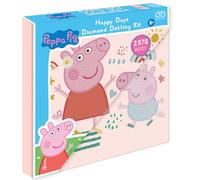 DIAMOND DOTZ DBX.089 - Juego de pintura de diamante 5D original DOTZ Box Peppa Pig Happy Days, juego creativo con piedras de mosaico de diamantes brillantes, juego de pintura aprox. 28 x 28 cm, juego
