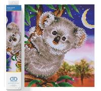 DIAMOND DOTZ Diamond Painting de Animales. Cuadro de Diamantes 5D de Baby Koala. Kit Completo de Pintura con Diamantes de 37.00 x 48.00 cm