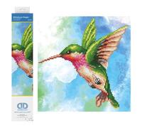 Diamond Dotz Diamond Painting de Animales. Cuadro de Diamantes 5D de Colibrí Colorido. Kit Completo de Pintura con Diamantes de 29.00 x 28.00 cm