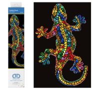 DIAMOND DOTZ Diamond Painting de Animales. Cuadro de Diamantes 5D de Gekko Paua Salamandra Multicolor. Kit Completo de Pintura con Diamantes de 41.00 x 27.00 cm
