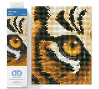 DIAMOND DOTZ Diamond Painting de Animales. Cuadro de Diamantes 5D de Mirada Tigre. Kit Completo de Pintura con Diamantes de 52.00 x 42.01 cm