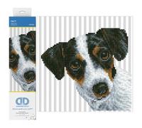 DIAMOND DOTZ Diamond Painting de Animales. Cuadro de Diamantes 5D de Perro. Kit Completo de Pintura con Diamantes de 26.00 x 23.01 cm