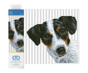 DIAMOND DOTZ Diamond Painting de Animales. Cuadro de Diamantes 5D de Perro. Kit Completo de Pintura con Diamantes de 26.00 x 23.01 cm