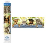DIAMOND DOTZ Diamond Painting de Animales. Cuadro de Diamantes 5D de Perros y Gatos. Kit Completo de Pintura con Diamantes de 81.00 x 28.00 cm