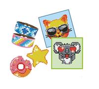 Diamond Dotz Diamond Painting de Art Kit Creativo para Niños. Pulseras y pegatinas de Diamantes 5D de Fantasía. Kit Completo de Pintura con Diamantes de 23 x 2, 8.2 x 4, 14.9 x 14.9 cm