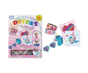 Diamond Dotz Diamond Painting de Art Kit Creativo para Niños. Pulseras y pegatinas de Diamantes 5D de Fantasía. Kit Completo de Pintura con Diamantes de 21 x 2, 8.2 x 4, 14.9 x 14.9 cm