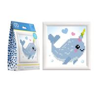 DIAMOND DOTZ Diamond Painting de Fantasía. Cuadro de Diamantes 5D de Unicornio de Mar Mágico. Kit Completo de Pintura con Diamantes de 9.00 x 9.00 cm