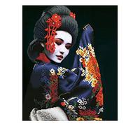 DIAMOND DOTZ Diamond Painting de Kyoto Belleza. Cuadro de Diamantes 5D de Geisha. Kit Completo de Pintura con Diamantes de 50.00 x 60.00 cm