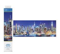 DIAMOND DOTZ Diamond Painting de Luces de la Ciudad. Cuadro de Diamantes 5D de Paisaje. Kit Completo de Pintura con Diamantes Nivel Intermedio de 29 x 75 Cms