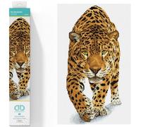 DIAMOND DOTZ DQ9.007 - Original 5D Diamond Painting Squares Set Leopard, Juego Creativo con 23.205 Diamantes Cuadrados, Juego de Pintura de 52 x 32 cm para Adultos y Niños a Partir de 8 Años