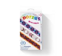 DIAMOND DOTZ DTZ11.002 Original Diamond Painting Dotzies - Juego de pulseras geométricas con 3 pulseras brillantes, aprox. 21 x 2 cm, para manualidades con diamantes para niños a partir de 8 años, extra brillantes, multicolor