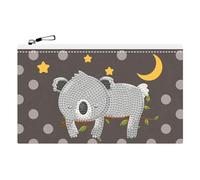 DIAMOND DOTZ DTZ14.016 Original 5D Diamond Painting DOTZIES - Estuche para manualidades (21,5 x 14 cm), diseño de mosaico de diamantes, color marrón y gris