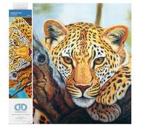 DIAMOND DOTZ intermedio, DD7 Pintura, Kit para Principiantes, Resina plástico Cera Lona, Aspecto de Leopardo, 45.7 x 35.5cm