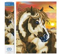 DIAMOND DOTZ Kits de pintura de diamantes Caballo Salvaje y Libre para adultos - Kits de arte con diamantes: un kit de manualidades creativo y relajante con gemas Dotz de 35,5 x 45,7 cm (14" x 18").