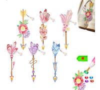 Diamond Dotz, Pintura De Diamante, Manualidades Adultos Con Diseño De Plumas, Pintar Con Diamantes Con Colgante De Cristal, para Usar Como Marcapáginas o Colgante, Incluye Kit De Herramientas
