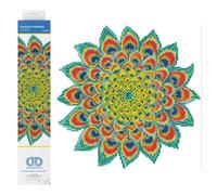 DIAMOND DOTZ Pintura, kit intermedio DD5, pavo real mandala, 32cm x 32cm
