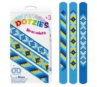 DIAMOND DOTZ Pulseras Diamond Painting Personalizables. Pack de 3 Brazaletes Ajustables de Pintura con Diamantes. DIY Manualidades de Diamantes 5D para Niños y Adultos