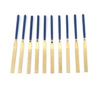 Diamond Flat Files 10Pcs High Wear Resistant Professional Jewelry Repair Tools for Metal Workpiece Surfaces Holes Slots Diamond Material 5x180mm