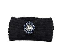 Diamond Headband Elastic Ear Warmer Headwrap Turban Wide Brim Headwear For Women Winter Hair Accessories(Color-04)