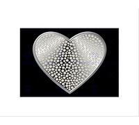 Diamond Heart Silver Bling Art Impresión del Arte 12 x 16 Pulgadas