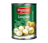 DIAMOND Longans sin hueso, para postres, sopas y platos agridulces - 6 x 580 ml