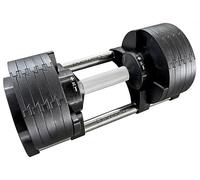Diamond - Mancuernas seleccionables de 2 - 20/32/43 kg + Bastidor: Dumbbell ajustables con abrazadera rápida, pesas de gimnasio, casa & Pro, mango Ø35 mm, paso de 2-2,5 kg, soporte para ahorrar