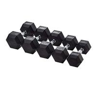 Diamond Manillar de goma hexagonal Negro