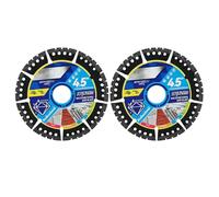 Diamond Multi-Purpose Saw Blades, 4.5 Diamond Blade for Angle Grinder, Durable Super Thin Heavy Duty Angle Grinder Cutting Disc, for Cutting Marble, Quartz, Stone, Tile, Metal, Plastic (2Pcs)