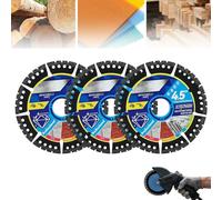Diamond Multi-Purpose Saw Blades, 4.5 Diamond Blade for Angle Grinder, Durable Super Thin Heavy Duty Angle Grinder Cutting Disc, for Cutting Marble, Quartz, Stone, Tile, Metal, Plastic (3Pcs)