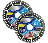 Diamond Multi-Purpose Saw Blades, 4.5" Diamond Multi-Purpose Saw Blades, Angle Grinder Tile Cutting Disc, Durable Grinder Blade for Marble Stone Concrete Steel PVC Wood (2PCS)