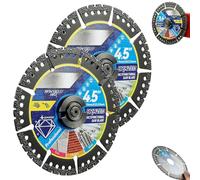 Diamond Multi-Purpose Saw Blades, 4.5 Inch Angle Grinder Cutting Discs for Tile Marble Stone Concrete Metal Plastic, Super Thin Durable Continuous Rim Blade (2)