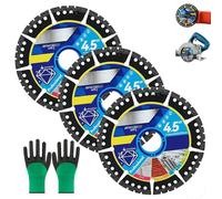 Diamond Multi-Purpose Saw Blades, 4.5 Inch Heavy Duty Angle Grinder Discs, Durable Compound Saw Blade, Versatile Cutting Disc for Marble, Quartz, Stone, Tile, Metal, Plastic (3PC)