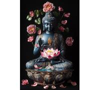 Diamond Painting 35x45cm Flores Diamond Painting Adultos Zen 5d Diy Redondo Diamante Completo Arte Cristal Rhinestone Pinturas Decorativas Regalos Divertidos y Relajantes para Principiantes Kit T0T133