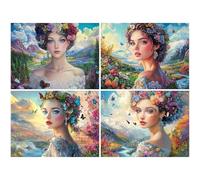 Diamond Painting 4 Piezas Diamond Painting Mujer 120x80cm 2026 Nuevo Pintura Diamante Pintar por Numeros,Manualidades Adultos Decoracion Navidad,Regalos Originales para Mujer(Paisaje-13-13) K-a313