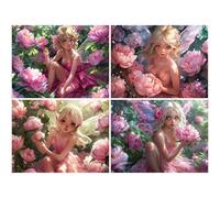 Diamond Painting 4 Piezas Diamond Painting Mujer 50x40cm 2026 Nuevo Pintura Diamante Pintar por Numeros,Manualidades Adultos Decoracion Navidad y Año Nuevo,Regalos Originales para Mujer(Flor) K-a316