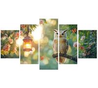 Diamond Painting 5 Piezas Kit Completo, Diamond Painting Adultos Animal 5D Pintura de Diamante 30x50cm Lienzo Grande Búho Cuadrados Cuadros de Diamantes Pack de 5, DIY Decoración Pared Salón S0U-119