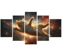 Diamond Painting 5 Piezas Kit Completo, Diamond Painting Adultos Cielo Estrellado 5D Pintura de Diamante 60x100cm Lienzo Grande Gato Cuadrados Cuadros de Diamantes Pack de 5, Manualidades DIY S0U-117