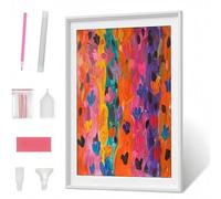 Diamond Painting Abstracto Amar Pintura de Diamante para Adultos y Niños, Diamond Painting Kit Completo Accesorios DIY 5D Cuadro Punto de Cruz Bordados Manualidades Decoracion Pared 50x70cm PJY1 5-7