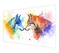 Diamond Painting Abstracto Diamond Painting Adultos Lobo Pintura de Cuadrado Diamantes Completo 5D Bordado Punto de Cruz Kits, Manualidades Regalos para Principiantes, Hogar Decoración 55x110cm L#-688