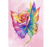 Diamond Painting abstracto flor Diamond Painting Adultos, Manualidades Adultos DIY Cristal Pintura De Diamante,kits Pintura de Diamantes 5D, arte Diamante Taladro Completo para Decor 40x55cm s-551