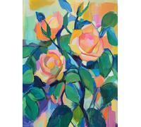 Diamond Painting abstracto flor Diamond Painting Adultos, Manualidades Adultos DIY Cristal Pintura De Diamante,kits Pintura de Diamantes 5D, arte Diamante Taladro Completo para Decor 60x80cm s-792