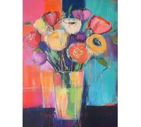 Diamond Painting abstracto flor Diamond Painting Adultos, Manualidades Adultos DIY Cristal Pintura De Diamante,kits Pintura de Diamantes 5D, arte Diamante Taladro Completo para Decor 100x135cm s-632