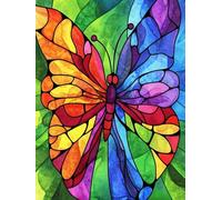 Diamond Painting abstracto Mariposa Diamond Painting Adultos, Manualidades Adultos DIY Cristal Pintura De Diamante,kits Pintura de Diamantes 5D, arte Diamante Completo para Decor 20x30cm s-543