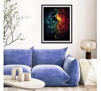 Diamond Painting Abstracto Pintura Diamante Rojo, DIY Kit Completo de Pintura de Diamante para Adultos y Niños, Diamantes Cristal Artesanía para Decoración De Pared Del Hogar, Regalos 80x110cm s-4606